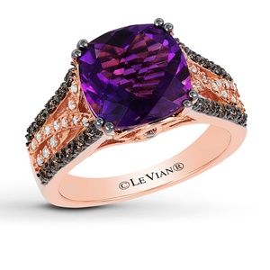 Le Vian Amethyst & Diamond Ring in 14k Rose Gold
